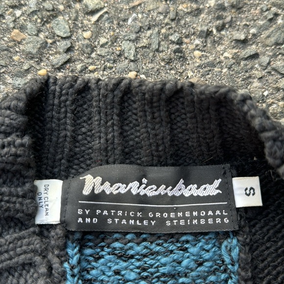 Black Patterned Sweater Vest - Picture 3 of 5